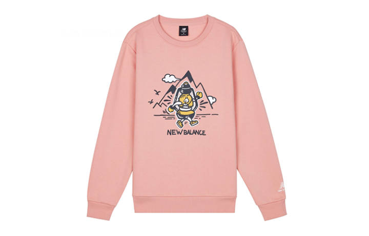 New Balance New Balance Sweatshirts Unisex Pink Crew Neck Moderate Regular