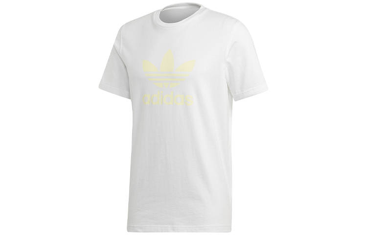 Adidas Originals T Shirts Men's White Crew Neck Moderate Straight Fit