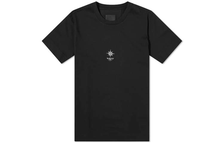 Givenchy Givenchy Short Sleeve Flower Cross Slim Fit T Shirt