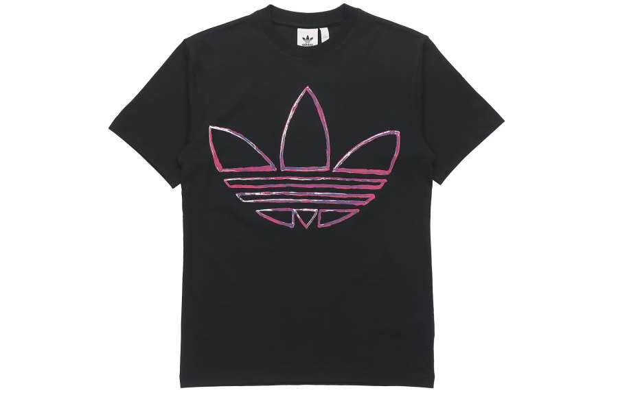 Adidas Adidas T Shirts Men's Black Crew Neck Moderate Straight Fit