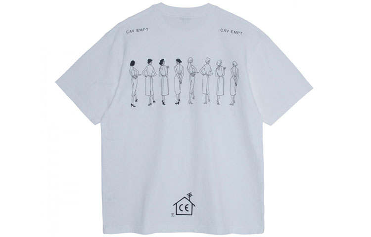 Cav Empt T Shirts Men's Crew Neck Moderate Heavyweight