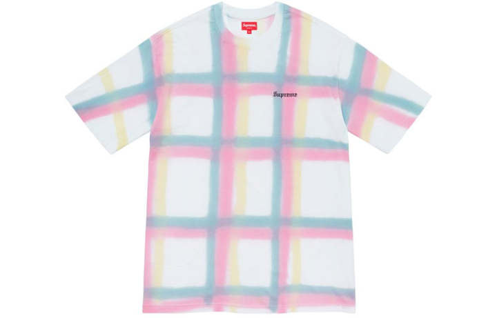 Supreme Supreme Sprayed Plaid Short Sleeve Top