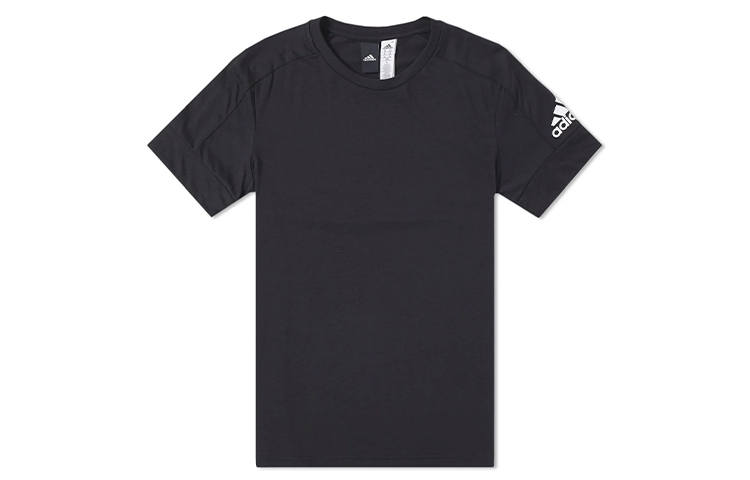 Adidas Adidas T Shirts Men's Black Crew Neck Moderate Straight Fit