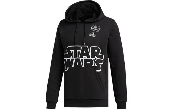 Adidas Adidas STAR WARS Sweatshirts Men's Black Hooded Moderate Regular