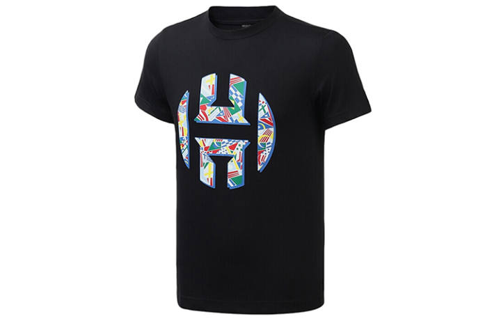 Adidas Adidas T Shirts Men's Black Crew Neck Moderate Straight Fit