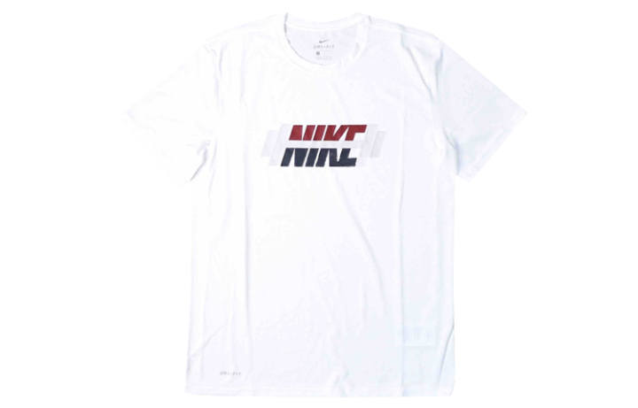 Nike Nike T Shirts Men's White Crew Neck Moderate Straight Fit