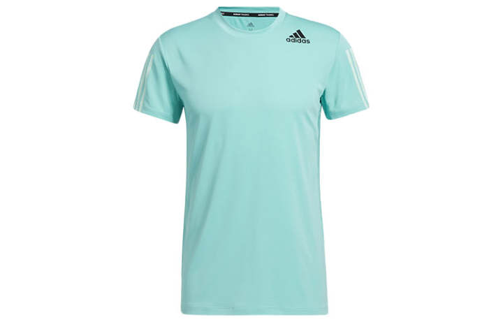 Adidas Adidas T Shirts Men's Sour Mint Crew Neck Moderate Straight Fit