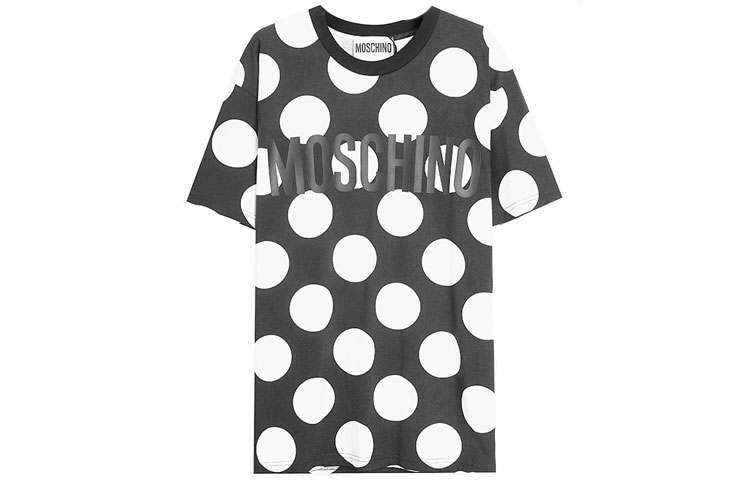 MOSCHINO T Shirts Unisex Black Crew Neck Moderate Straight Fit