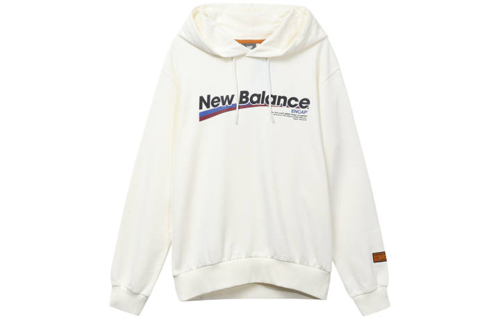 New Balance New Balance Sweatshirts Unisex White Hooded Moderate Regular