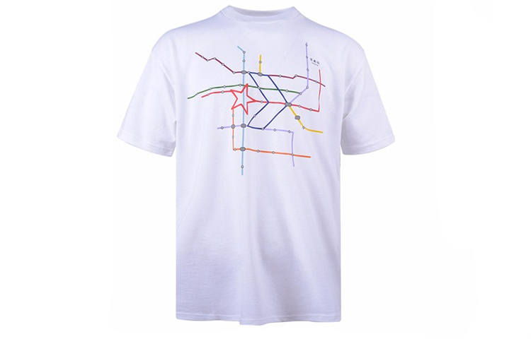 Converse Converse T Shirts Men's White Crew Neck Moderate