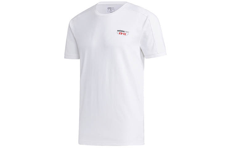 Adidas Neo T Shirts Men's White Crew Neck Moderate