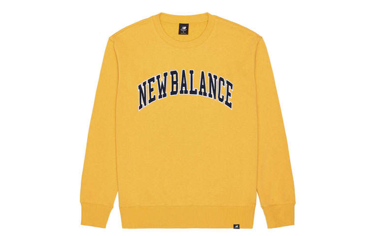 New Balance New Balance Sweatshirts Men's Yellow Crew Neck Moderate Regular