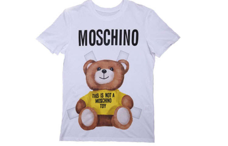 MOSCHINO T Shirts Unisex White Crew Neck Moderate Straight Fit