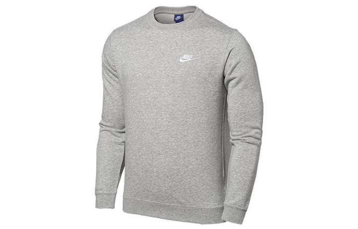 Nike Nike Sweatshirts Men's Gray Crew Neck Moderate Regular