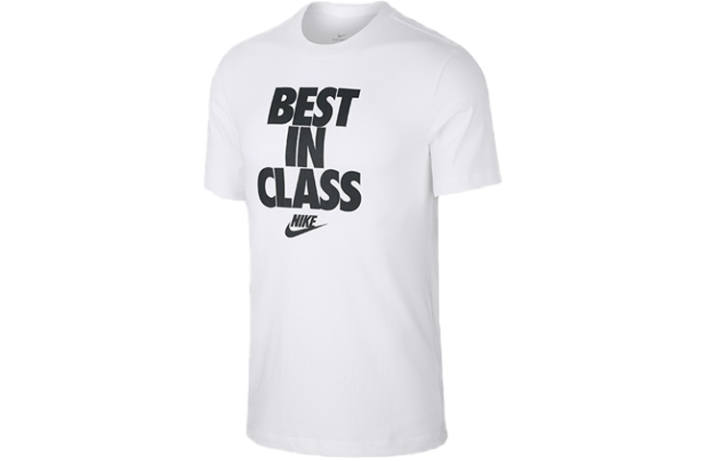 Nike Nike T Shirts Men's White Crew Neck Moderate Straight Fit