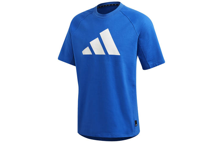 Adidas Adidas T Shirts Men's Blue Crew Neck Moderate Straight Fit