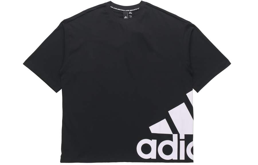 Adidas Adidas T Shirts Men's Black Crew Neck Moderate Straight Fit