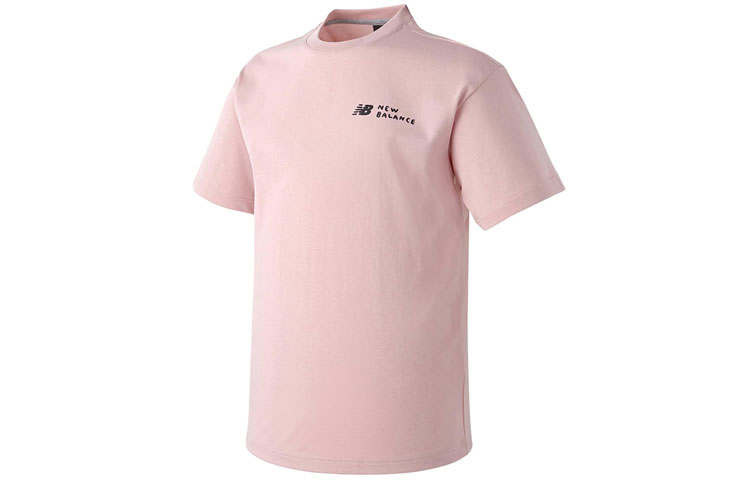 New Balance New Balance T Shirts Unisex Light Pink Red Crew Neck Moderate Straight Fit