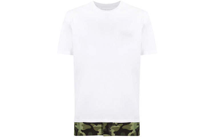 Neil Barrett T Shirts Men's White Crew Neck Moderate Straight Fit