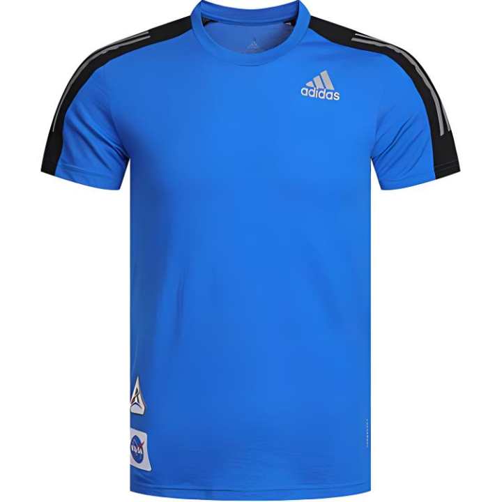 Adidas Adidas T Shirts Men's Blue Crew Neck Moderate