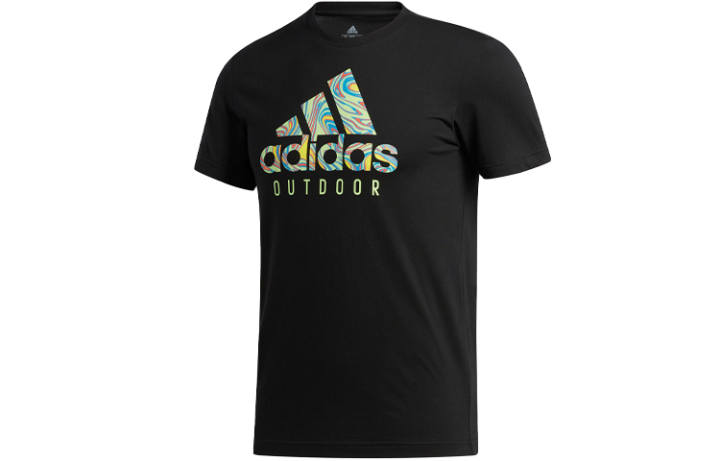 Adidas Adidas T Shirts Men's Black Crew Neck Moderate Straight Fit