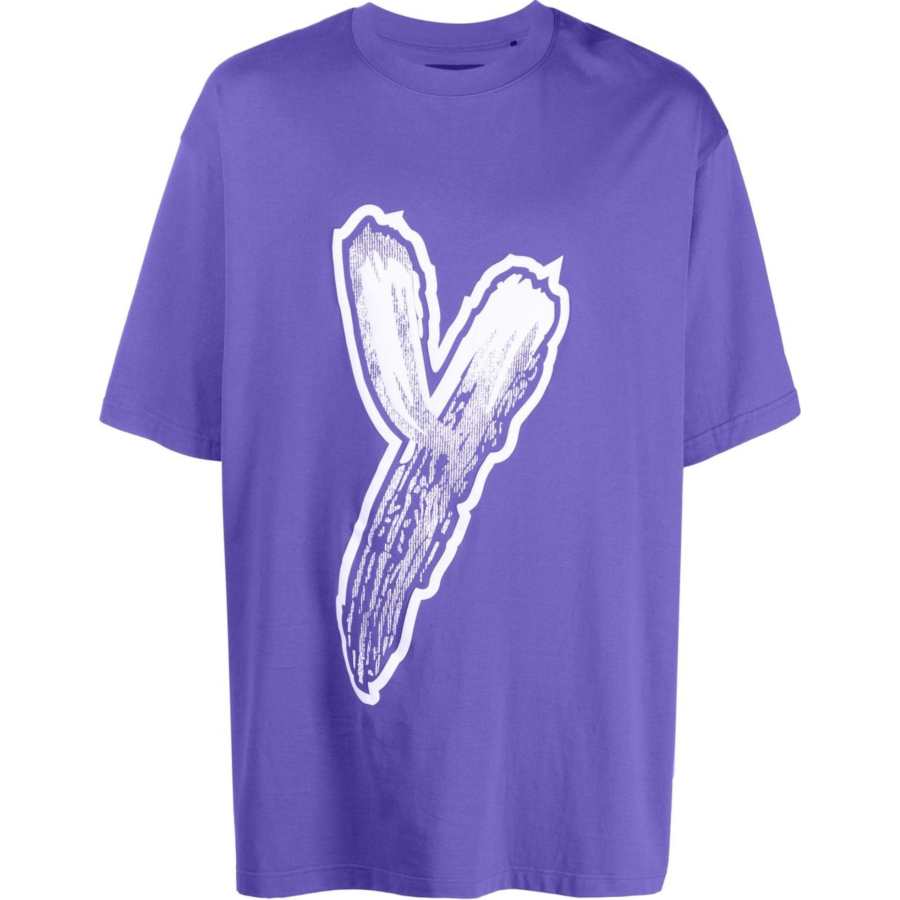 Y-3 Y 3 Logo print Cotton T shirt