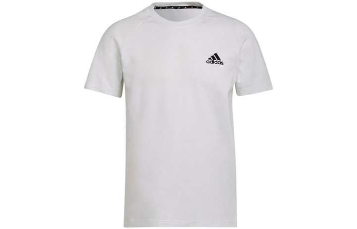 Adidas Adidas T Shirts Men's White Crew Neck Moderate Straight Fit