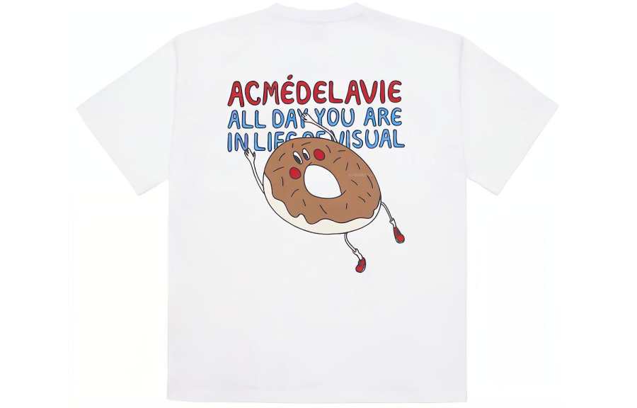 Acme De La Vie T Shirts Unisex White Crew Neck Moderate Straight Fit