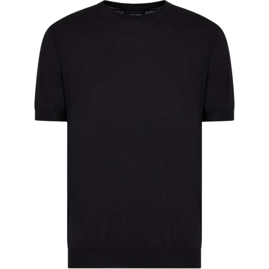 GIORGIO ARMANI Crewneck Short Sleeved Knit Jumper