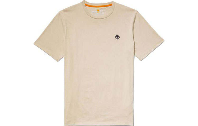 Timberland T Shirts Men's Khaki Crew Neck Moderate Straight Fit