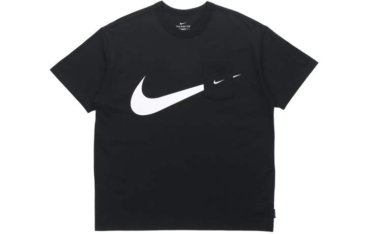Nike Nike T Shirts Men's Black Crew Neck Moderate Straight Fit