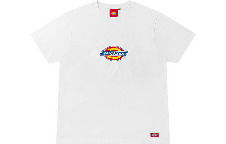 Dickies Crew Neck Fitted Straight Fit Short Sleeved T Shirt Unisex White