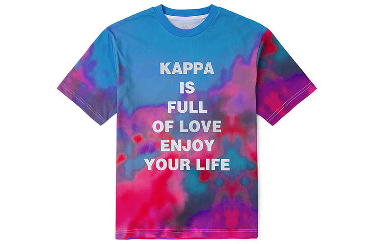 Kappa Drop Shoulder Sleeve T Shirt Unisex Blue