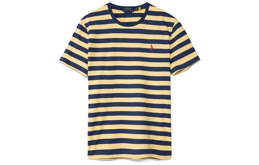 Polo Ralph Lauren SS22 T Shirt Men's Yellow Blue Multicolor