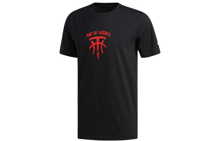 Adidas Adidas T Shirts Men's Black Crew Neck Moderate Straight Fit