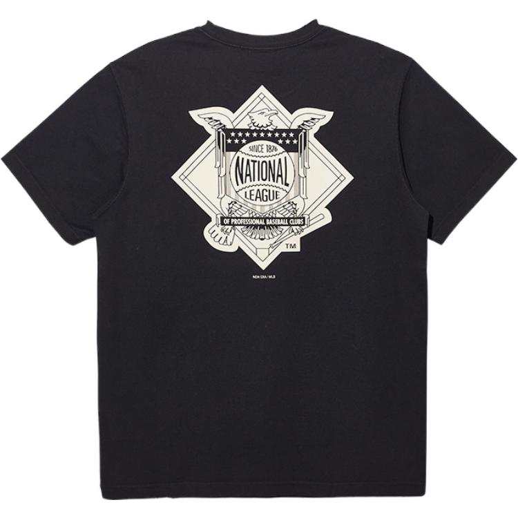 New Era T Shirts Unisex Black Crew Neck Moderate