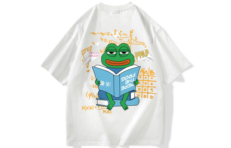 Pepe The Frog T Shirts Unisex Crew Neck Moderate Straight Fit