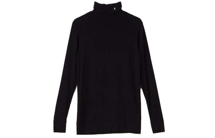 AMBUSH T Shirts Unisex Black Half Turtleneck Moderate Heavyweight