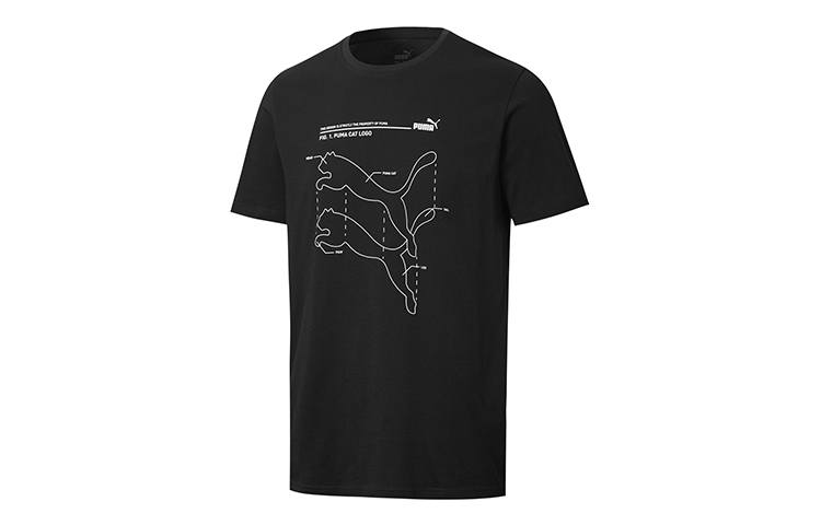 PUMA T Shirts Men's Crew Neck Moderate Straight Fit