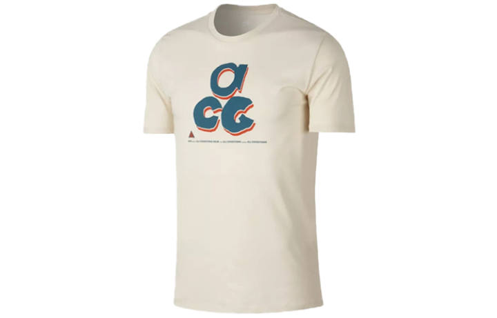 Nike Nike ACG T Shirts Unisex Beige Crew Neck Moderate Straight Fit