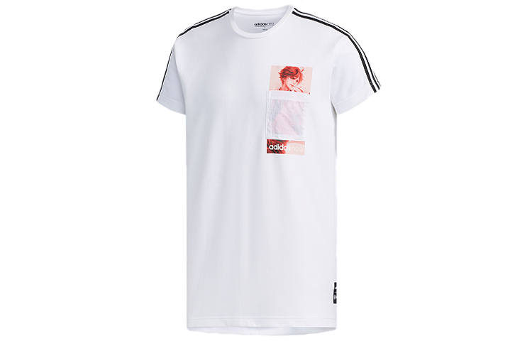 Adidas Neo X HONOR OF KINGS T Shirts Men's Crew Neck Moderate Straight Fit