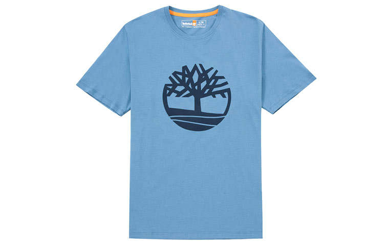 Timberland T Shirts Men's Blue Crew Neck Moderate