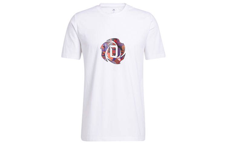 Adidas Adidas T Shirts Men's White Crew Neck Moderate Straight Fit