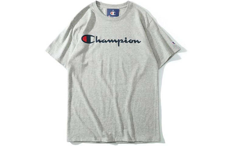 Champion Champion T Shirt US Version Unisex Light Gray