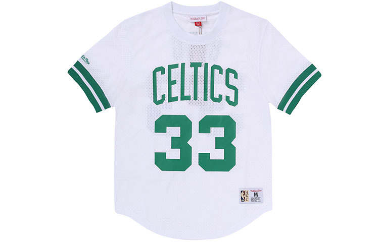 Mitchell Ness T Shirts Unisex White Crew Neck Moderate Straight Fit