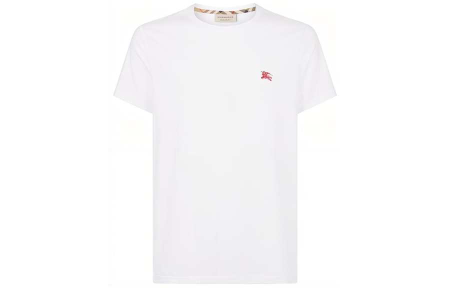 Burberry T Shirts Men's White Crew Neck Moderate