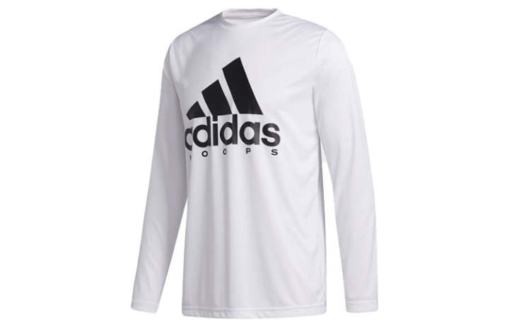 Adidas Adidas T Shirts Men's White Crew Neck Moderate Straight Fit