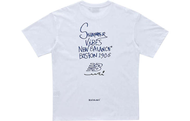 New Balance New Balance T Shirts Unisex White Crew Neck Moderate Straight Fit