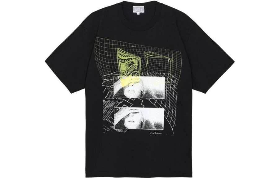 Cav Empt T Shirts Men's Black Crew Neck Moderate Straight Fit