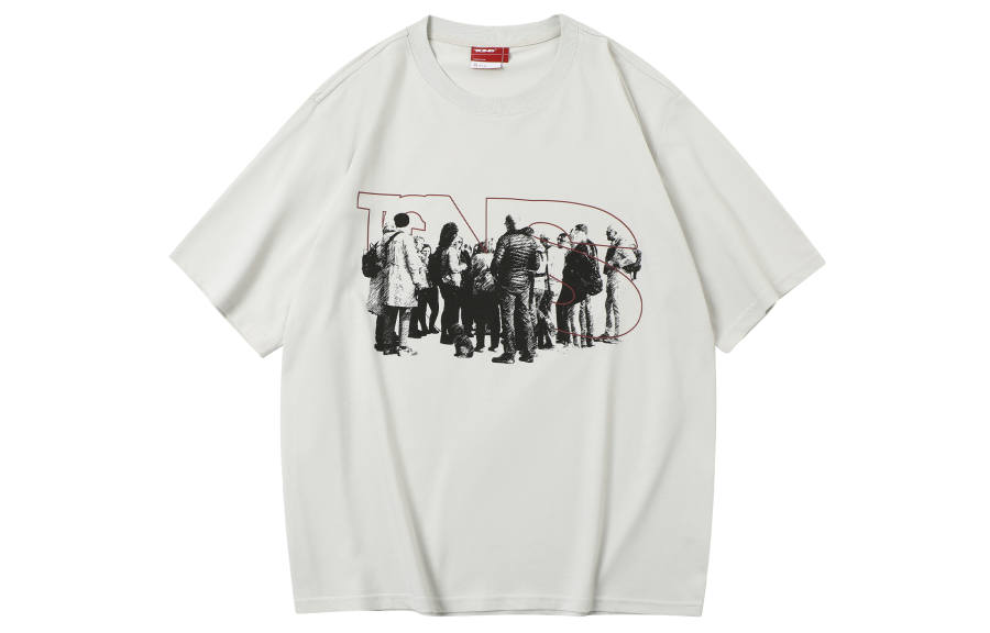 TGNS T Shirts Unisex White Crew Neck Moderate Straight Fit